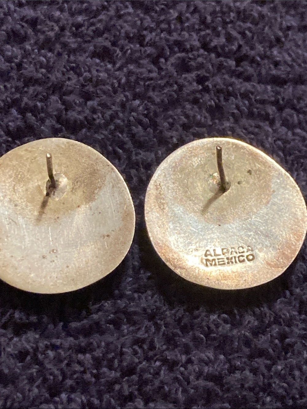 Mexican Alpaca Round Stud Earrings